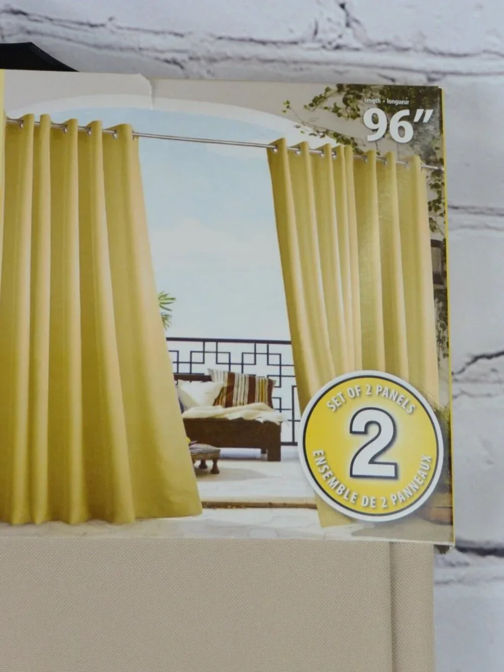 NWT OUTDOOR DECOR Gazebo Curtain Panels, 96